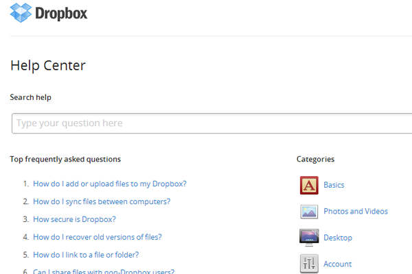 FAQ Dropbox