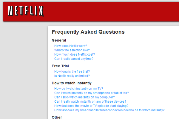 Netflix - FAQ