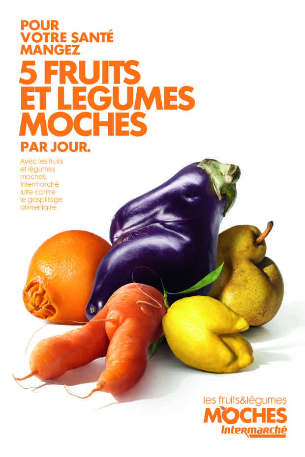 Le marketing d'Intermarché: print fruits et légumes