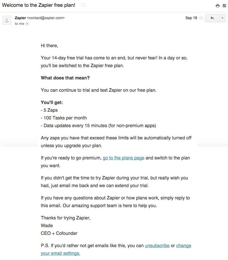 zapier-welcome-email