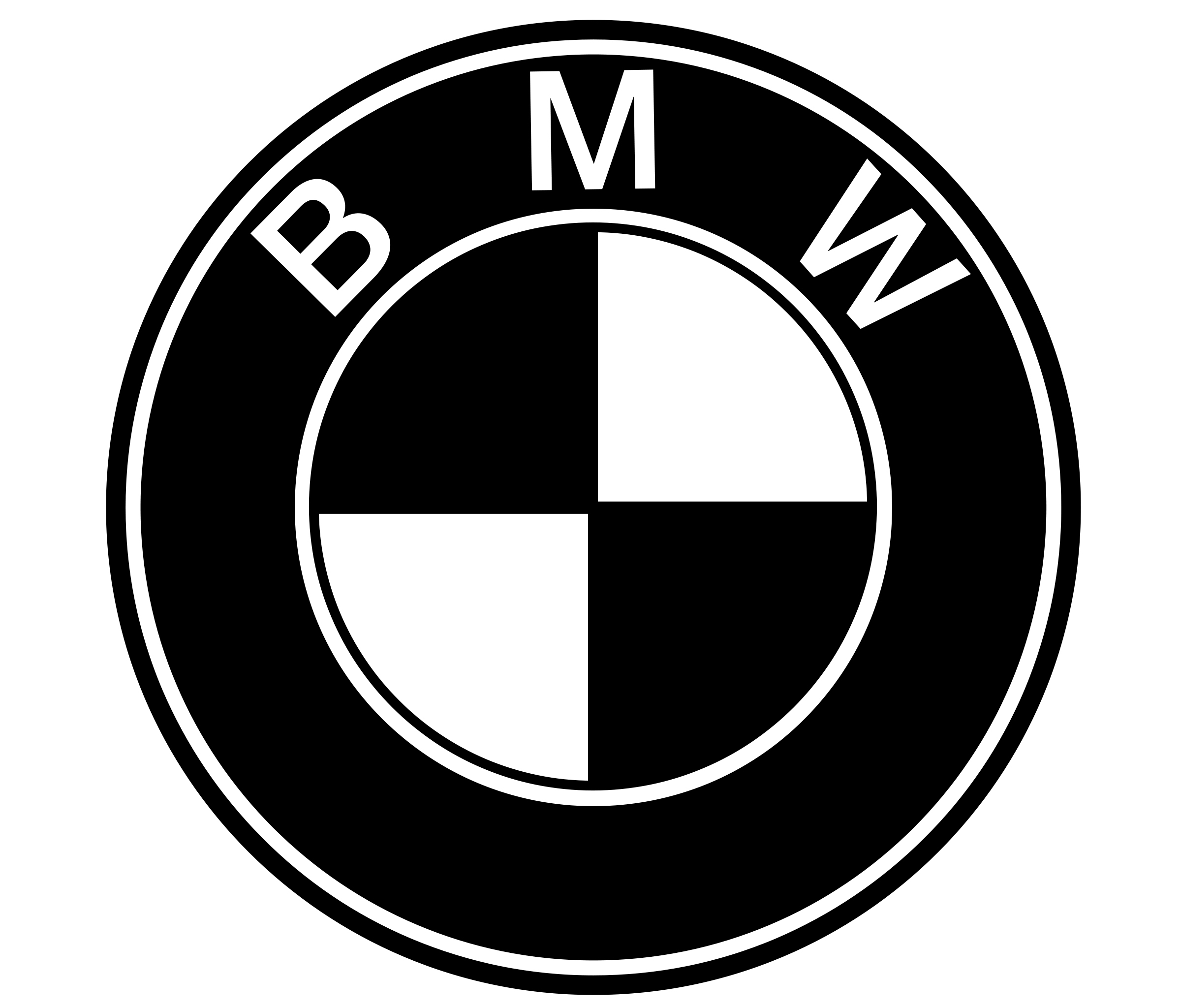 Emblème bmw noir