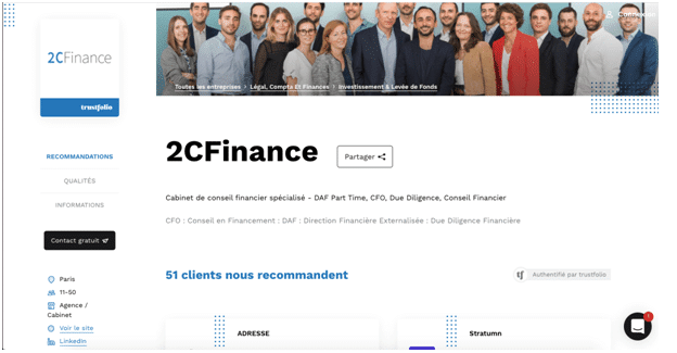 Trustfolio : le tiers de confiance n°1 pour générer des recommandations en B2B (témoignages et parrainage)