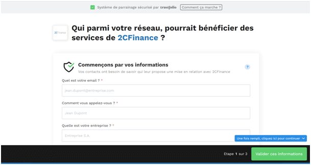 Trustfolio : le tiers de confiance n°1 pour générer des recommandations en B2B (témoignages et parrainage)