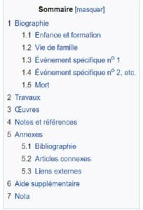 créer votre page de biographie sur Wikipédia 