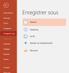 Enregistrer masque powerpoint