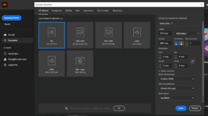 comment créer un nouveau document sur Illustrator