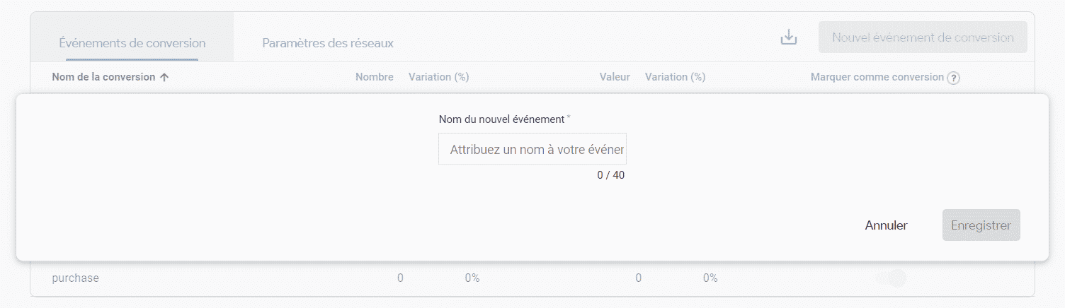 Transformer en conversion un événement google analytics dans GA4