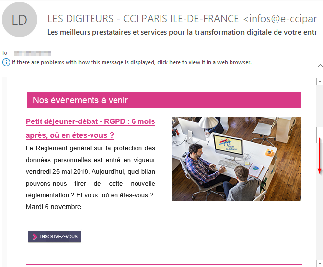 Campagne d'emailing avec un mail visuel