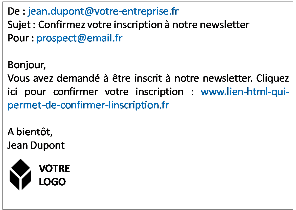 mail de confirmation d'inscription