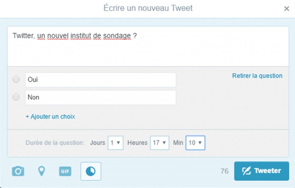 Twitter sondage