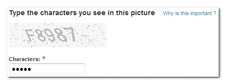 Exemple de Captcha code