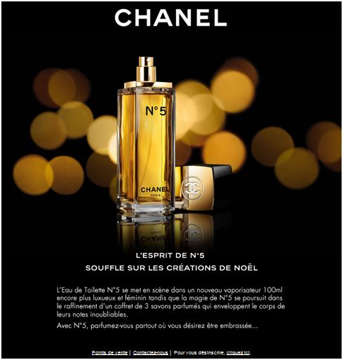 Emailing de Chanel