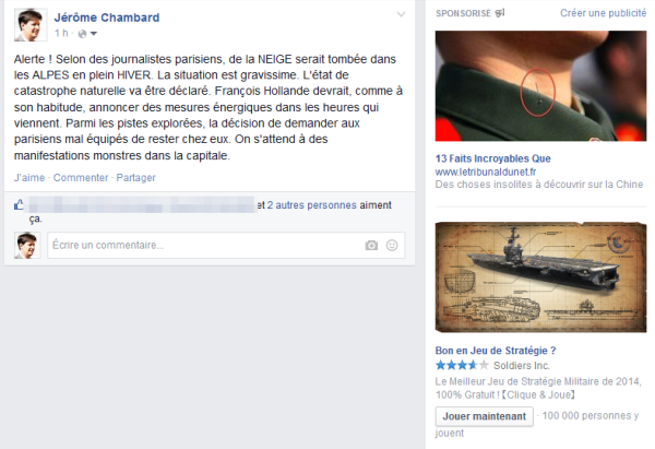 SMA sur Facebook