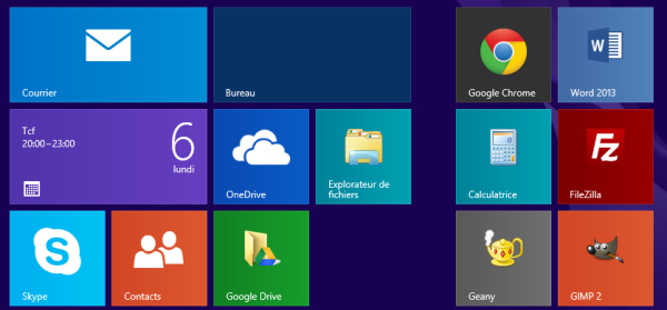 Flat design : interface windows 8