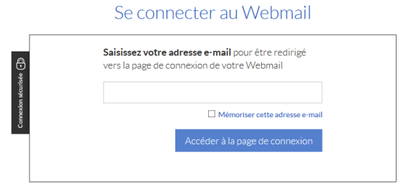 Interface de connection au webmail