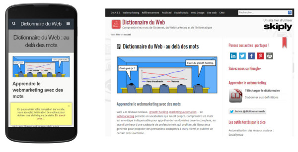 Site mobile vs desktop