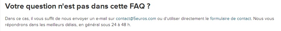 FAQ - question absente