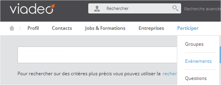 Viadeo - Publier un évènement