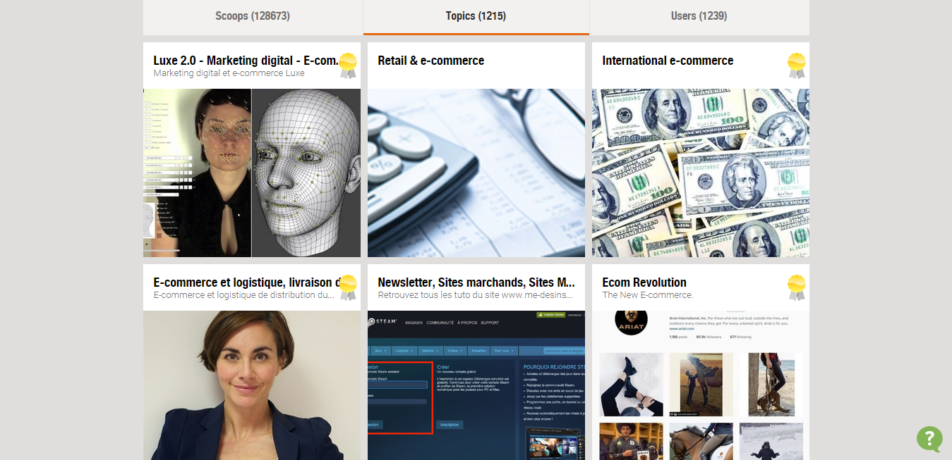 Scoop.it! s'organise en Topics