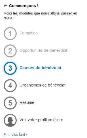 Linkedin - indicateur de progrès