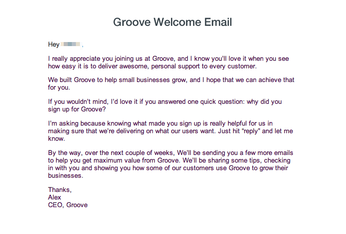 Groove email