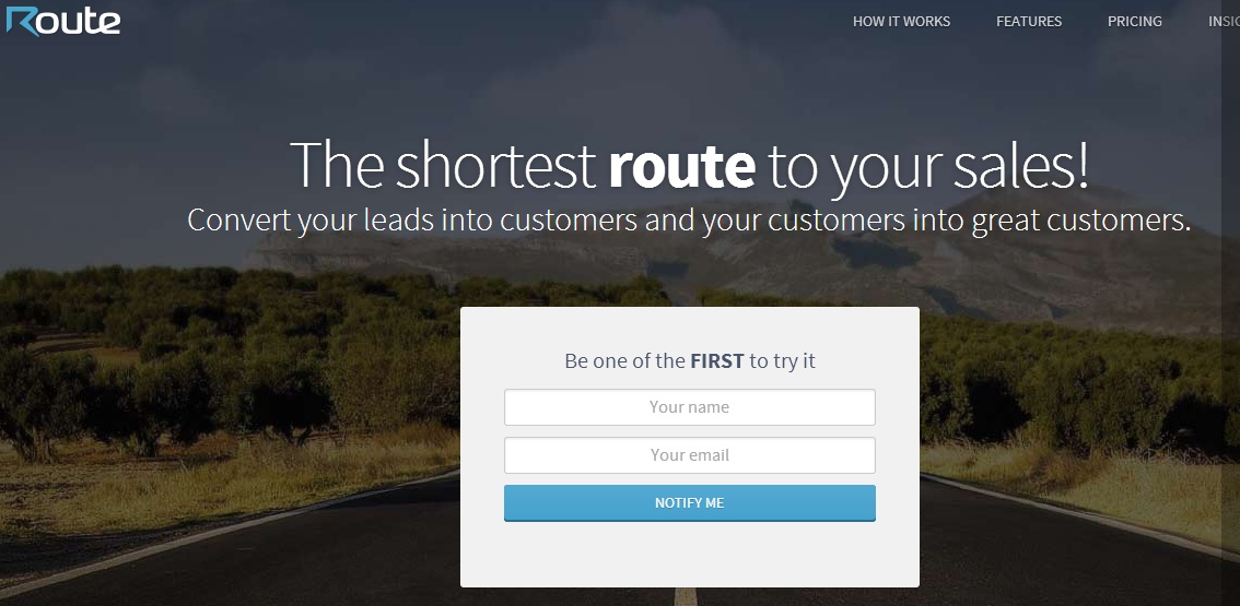 Launch Page de "Route"